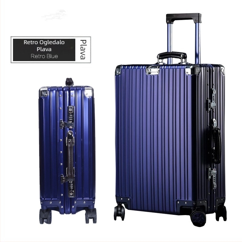Unisex kovčeg od aluminijsko-magnezijske legure s TSA kombinacijskim zaključavanjem, model 8006/8007, univerzalni kotači, težina 4,3–6,5 kg