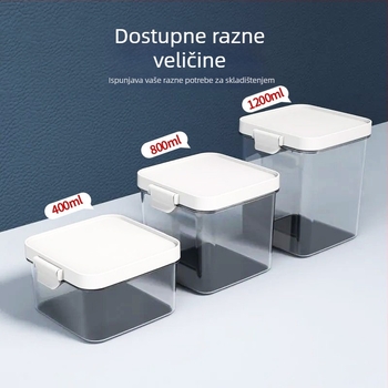 Plastični spremnik za hranu, kvadratnog oblika, 800–1000 ml, čvrsto zatvaranje, pogodan za mikrovalnu pećnicu