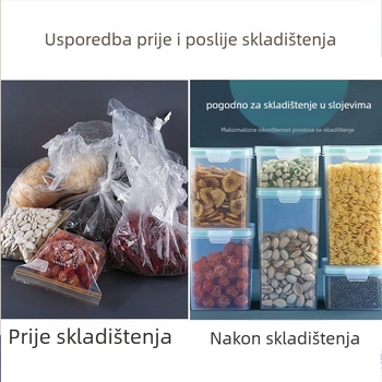 Plastični spremnik za hranu, kvadratnog oblika, 800–1000 ml, čvrsto zatvaranje, pogodan za mikrovalnu pećnicu