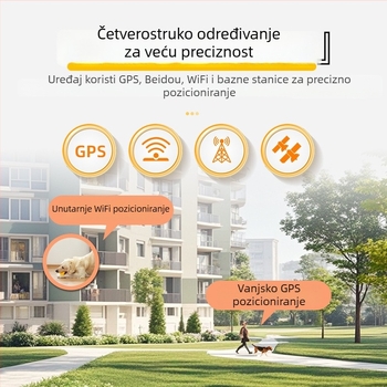 Lokalizator za kućne ljubimce BC01 IP66 vodootporan, GPS točnost 5 m, alarm ograde, trajanje baterije 168 sati