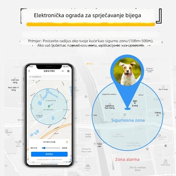 Lokalizator za kućne ljubimce BC01 IP66 vodootporan, GPS točnost 5 m, alarm ograde, trajanje baterije 168 sati