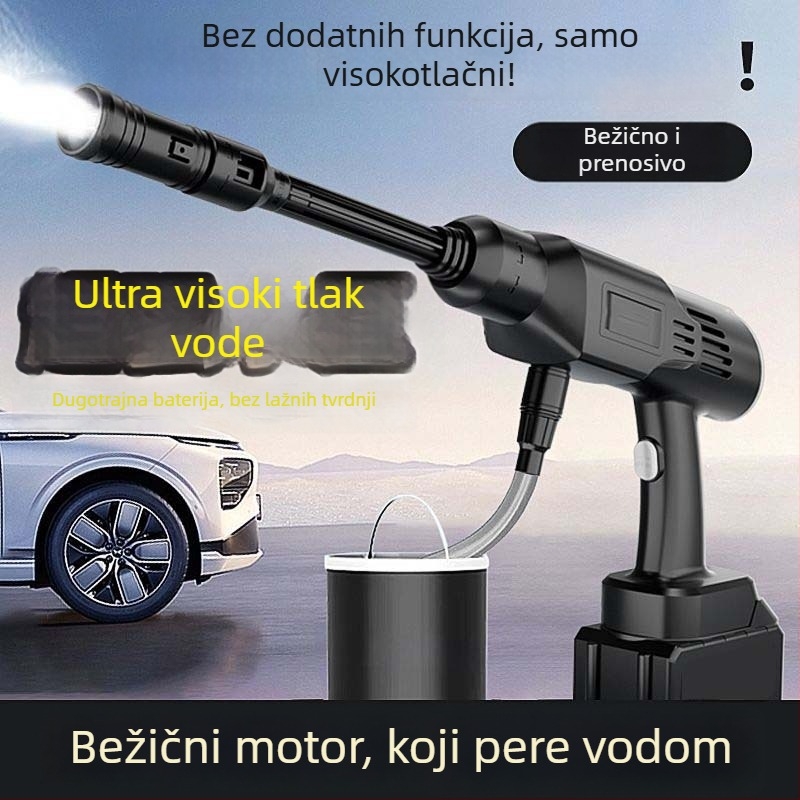 Say one bežični stroj za pranje automobila – glava pištolja od ABS plastike, plastična ručka, težina 2500 g