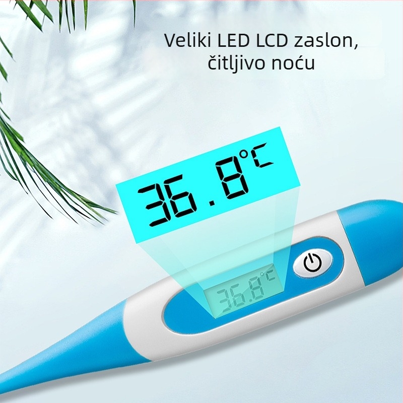 Yourian termometar – elektronički digitalni termometar za kućnu upotrebu, mjerenje ispod pazuha i u ustima, pogodan za bebe, djecu i odrasle, model Thermometer, Yuehe Injection 20212070650