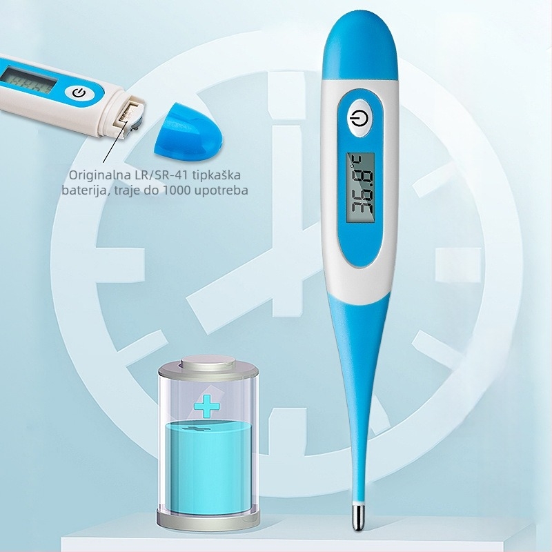 Yourian termometar – elektronički digitalni termometar za kućnu upotrebu, mjerenje ispod pazuha i u ustima, pogodan za bebe, djecu i odrasle, model Thermometer, Yuehe Injection 20212070650