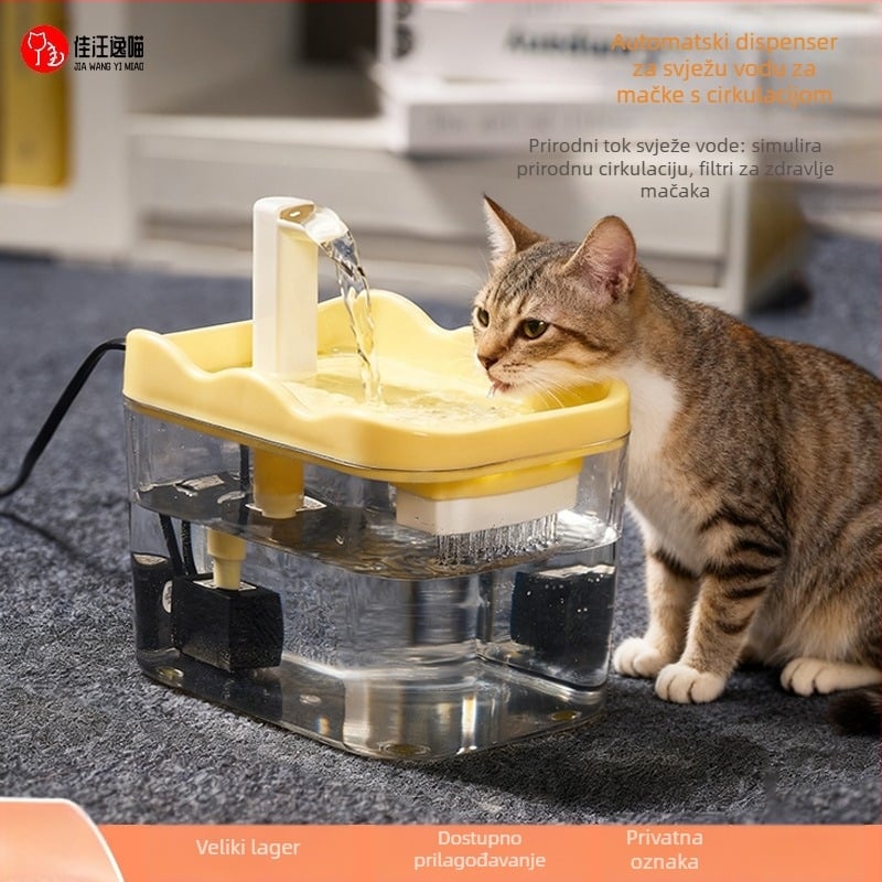 Automatski dispenser vode za mačke i pse, s kružnim protokom vode, odvojiv, 100 g