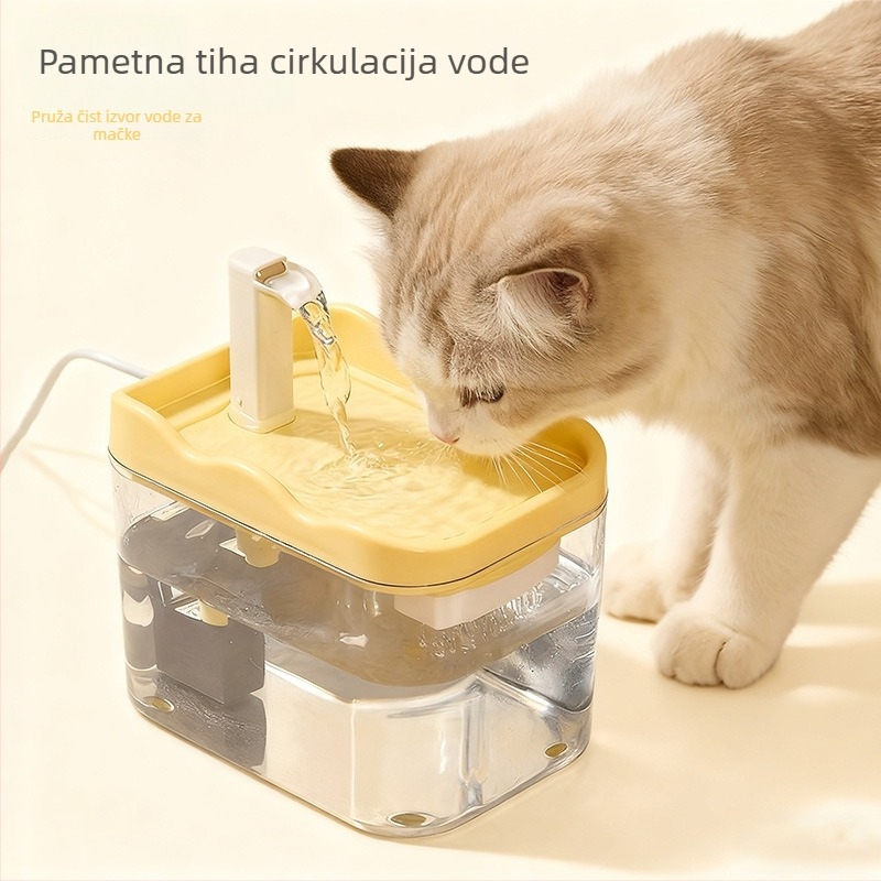 Automatski dispenser vode za mačke i pse, s kružnim protokom vode, odvojiv, 100 g