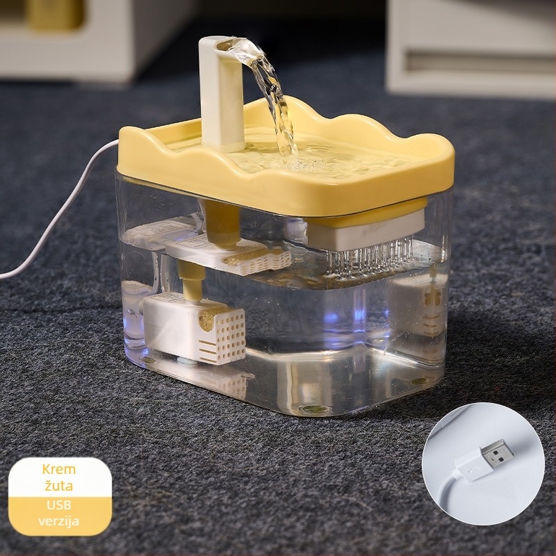 Automatski dispenser vode za mačke i pse, s kružnim protokom vode, odvojiv, 100 g