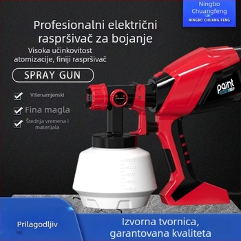 Električni sprej pištolj s visokom snagom i visokom atomizacijom za boje i latex, 220V, za zidove i stropove