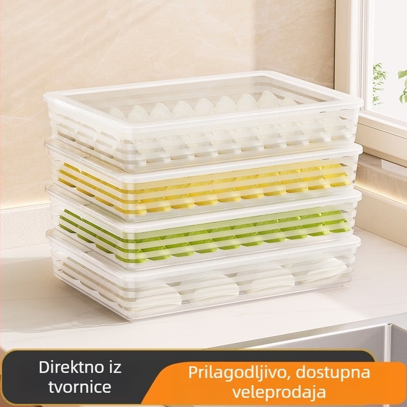 Kutija za knedle, plastika, sigurnost hrane, japanski stil, čuva svježinu, 40 komada