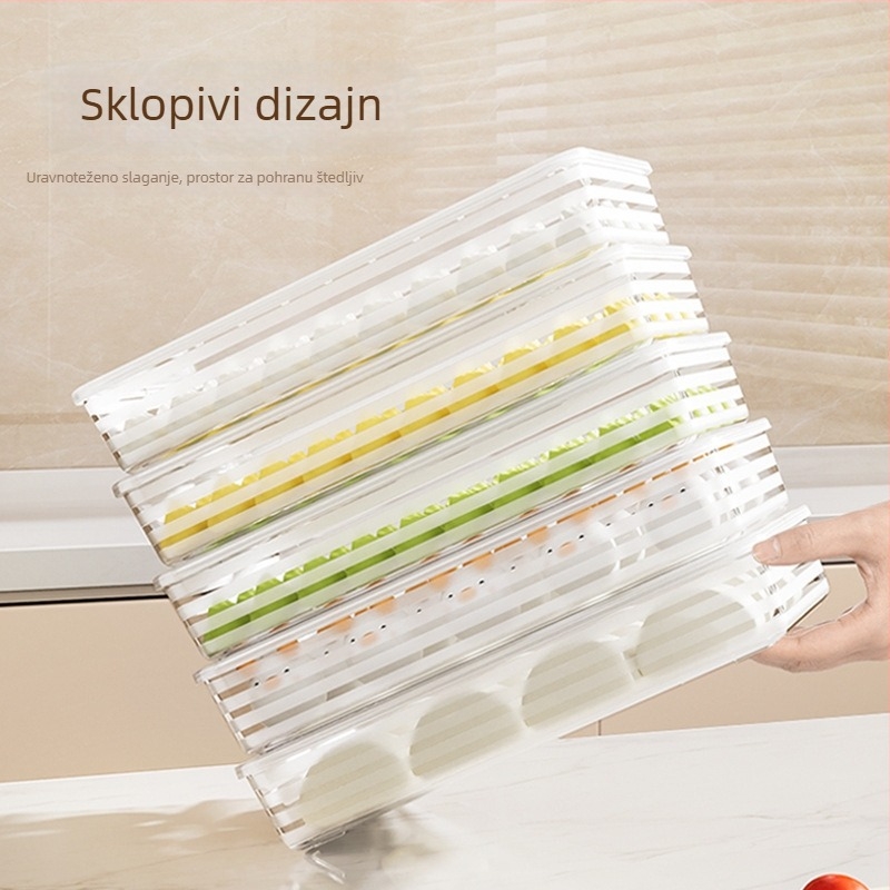 Kutija za knedle, plastika, sigurnost hrane, japanski stil, čuva svježinu, 40 komada