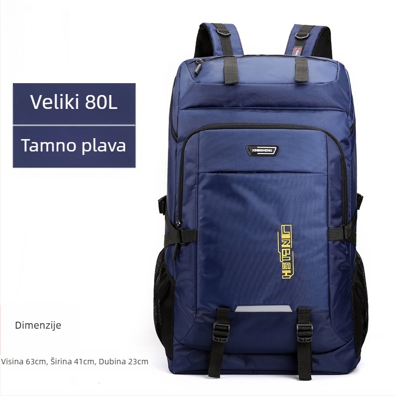 Torba za putovanje velikog kapaciteta (56-75 L), najlon, prozračna i otporna na habanje, otporna na udarce, s jastucima za ramena na zraku, kompatibilna s 17-inčnim prijenosnim računalom, model 1882