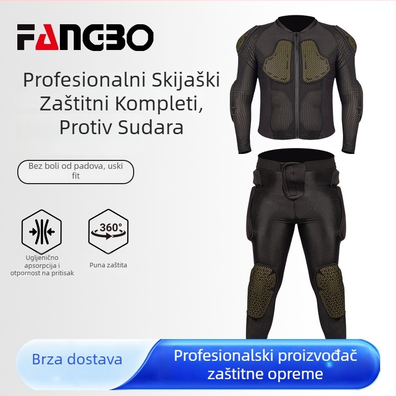 Skijaški zaštitni komplet – zaštitnici koljena, lakta i kuka, unisex unutarnja zaštita za skijanje