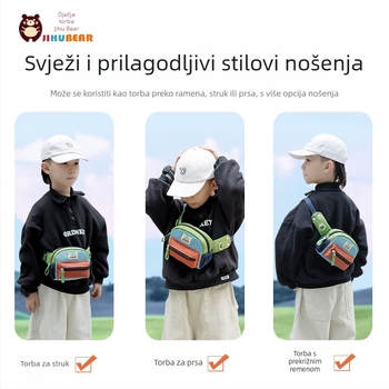 Almost a Bear dječja crossbody torba od najlona, lagana, unisex, prozračna, slatkog dizajna, proljeće 2024