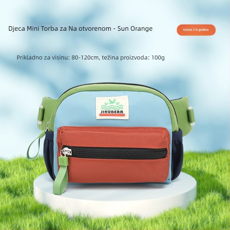 Almost a Bear dječja crossbody torba od najlona, lagana, unisex, prozračna, slatkog dizajna, proljeće 2024