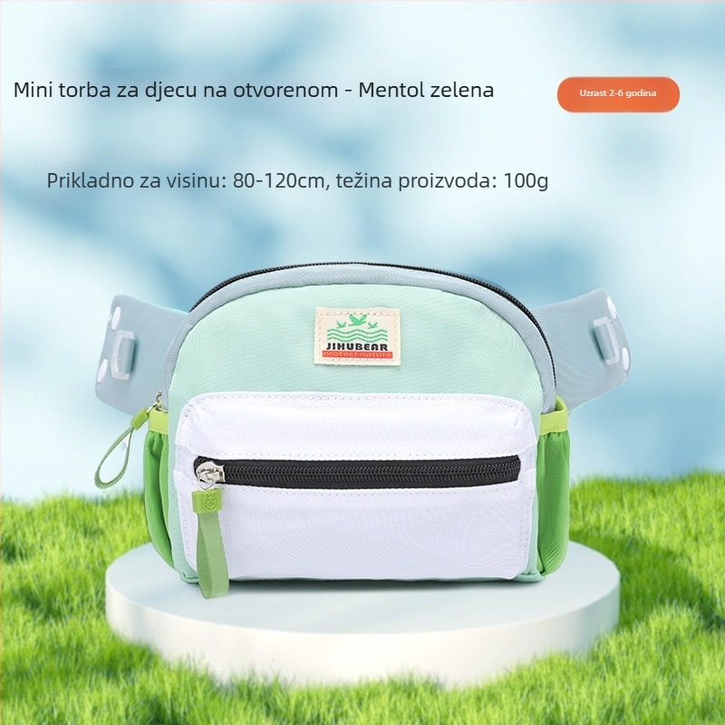 Almost a Bear dječja crossbody torba od najlona, lagana, unisex, prozračna, slatkog dizajna, proljeće 2024