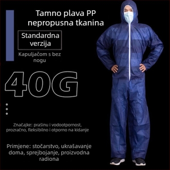 PP zaštitno odijelo s povezanom konstrukcijom i prozračnim filmom za izolaciju