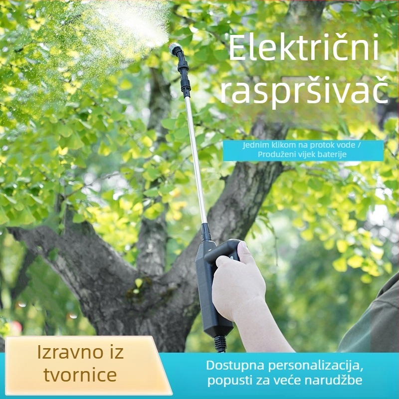 Električni raspršivač za vrt, kompaktan kućni raspršivač za zalijevanje i dezinfekciju, s litijskom baterijom