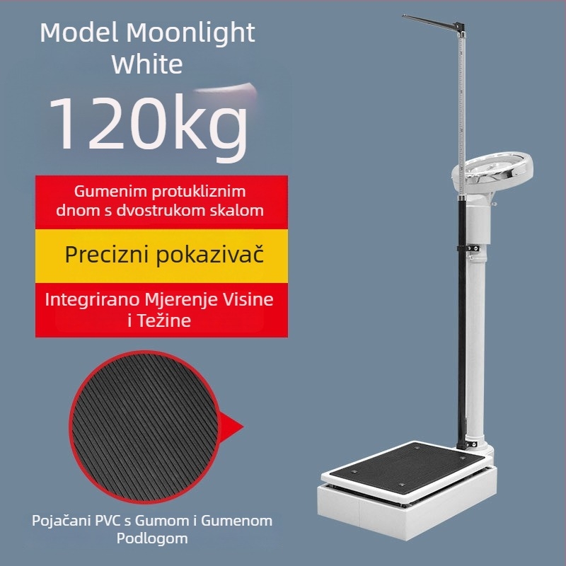Mjerilo visine i težine – sve-u-jednom mjerni uređaj za odrasle i djecu, pogodan za vrtić i ljekarnu