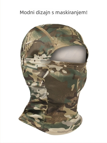 Maska za vožnju biciklom s zaštitom od vjetra i prašine, višefunkcionalni ovratnik od poliestera, unisex, pogodna za biciklizam, skijanje i ribolov