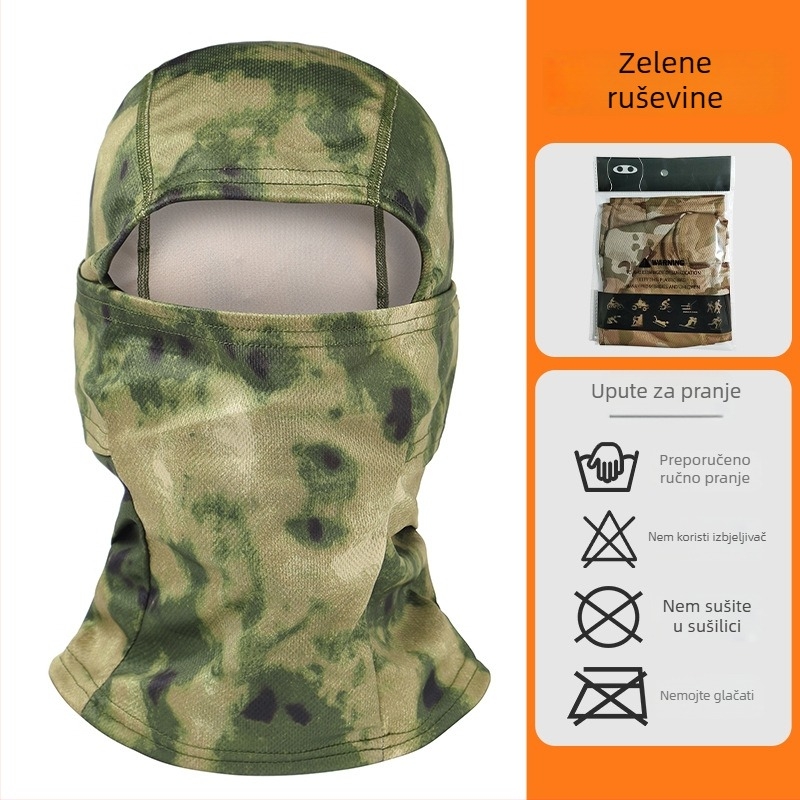 Maska za vožnju biciklom s zaštitom od vjetra i prašine, višefunkcionalni ovratnik od poliestera, unisex, pogodna za biciklizam, skijanje i ribolov