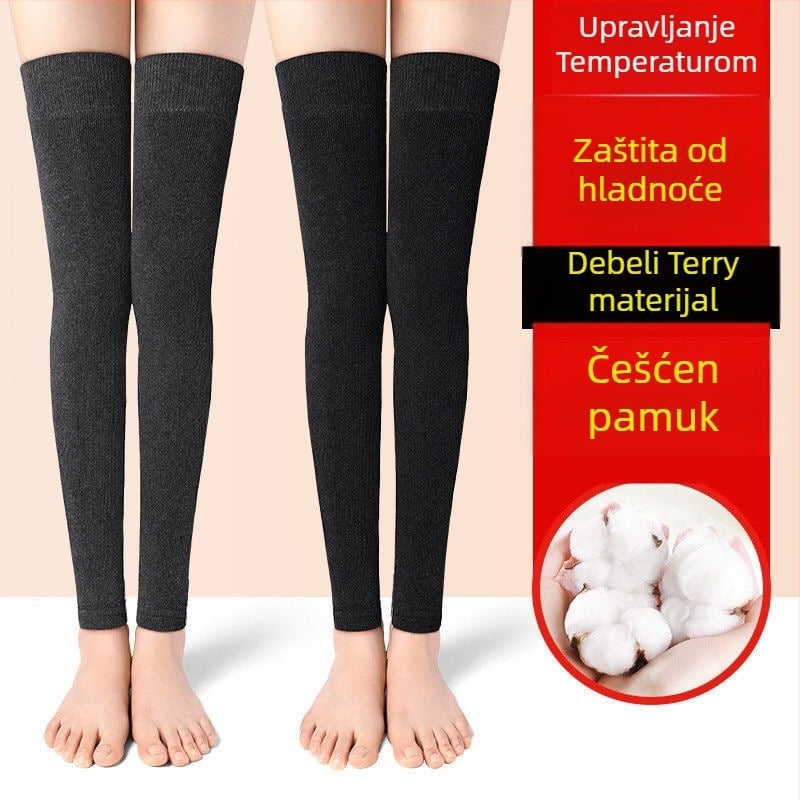 Ženske čarape iznad koljena s zaštitom listova, od spandeksa, za jesen i zimu, pogodne za druge sportove