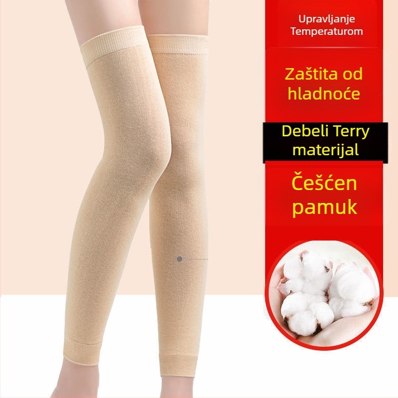 Ženske čarape iznad koljena s zaštitom listova, od spandeksa, za jesen i zimu, pogodne za druge sportove
