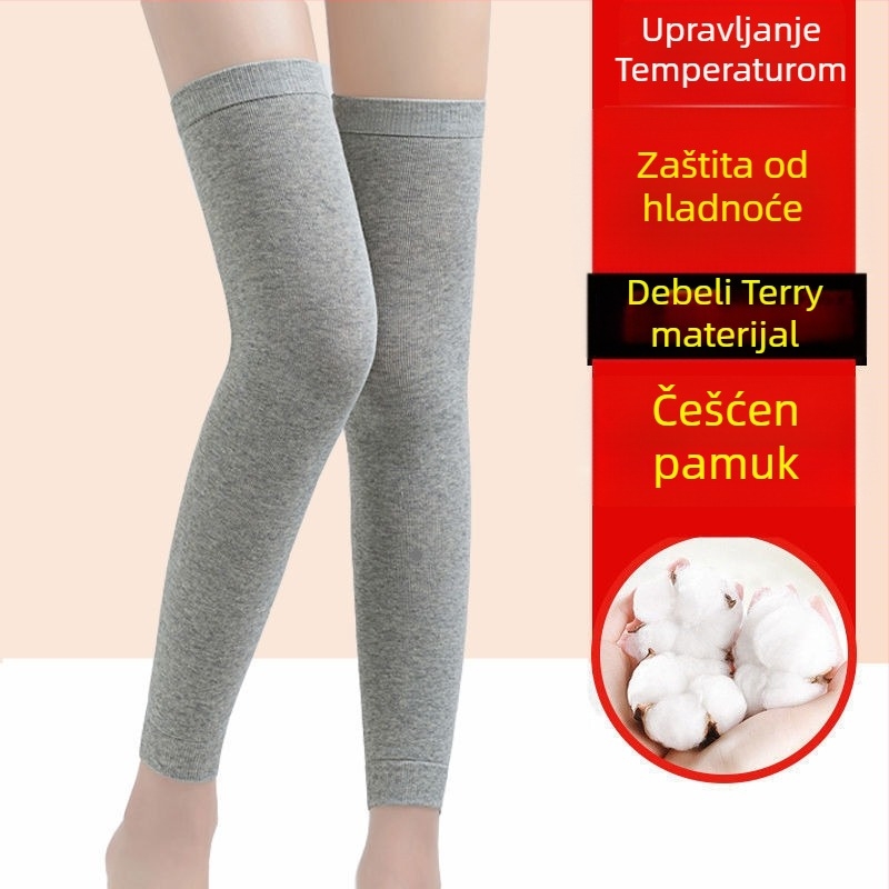 Ženske čarape iznad koljena s zaštitom listova, od spandeksa, za jesen i zimu, pogodne za druge sportove