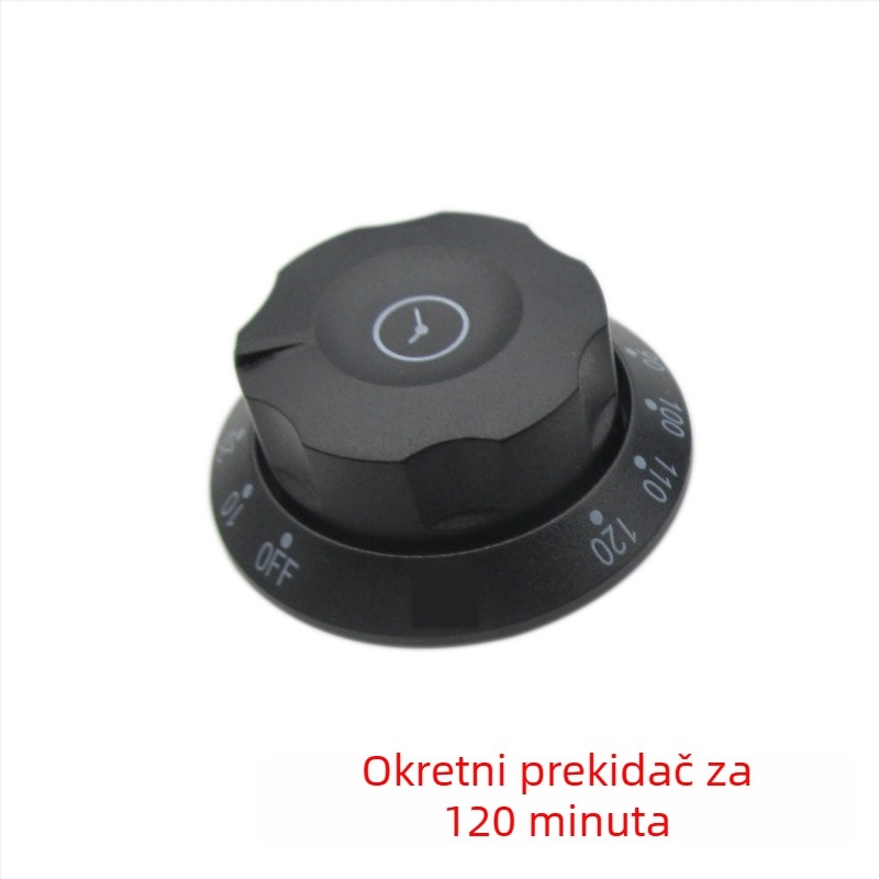 Gumb mjerača vremena za dezinfekcijsku komoru — univerzalan za električne kuhinjske uređaje, postavke 30/60/90/120 minuta, prekidač podsjetnika