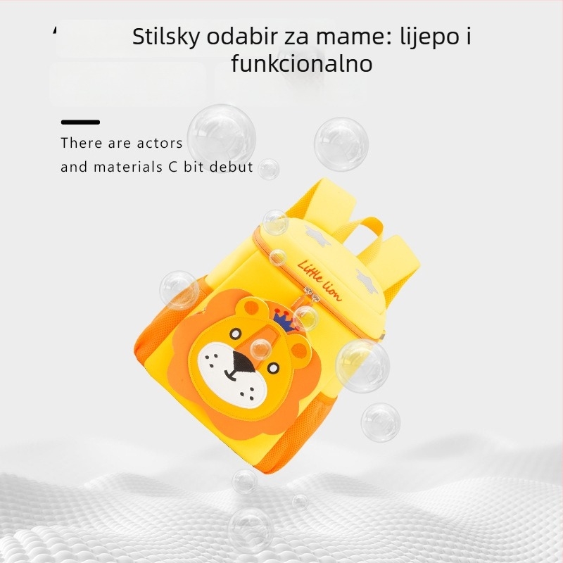Torba za vrtić s lavljim uzorkom, diving materijal, prozračna, vodootporna, protiv krađe, model 6100