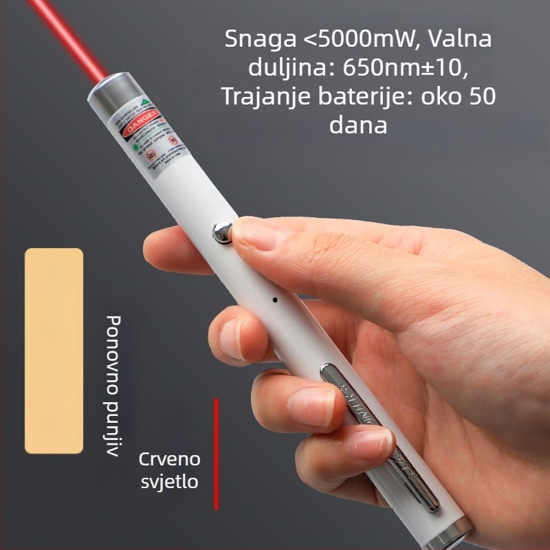Laser pokazivač visoke snage i svjetiljka – dugi domet, IR punjenje