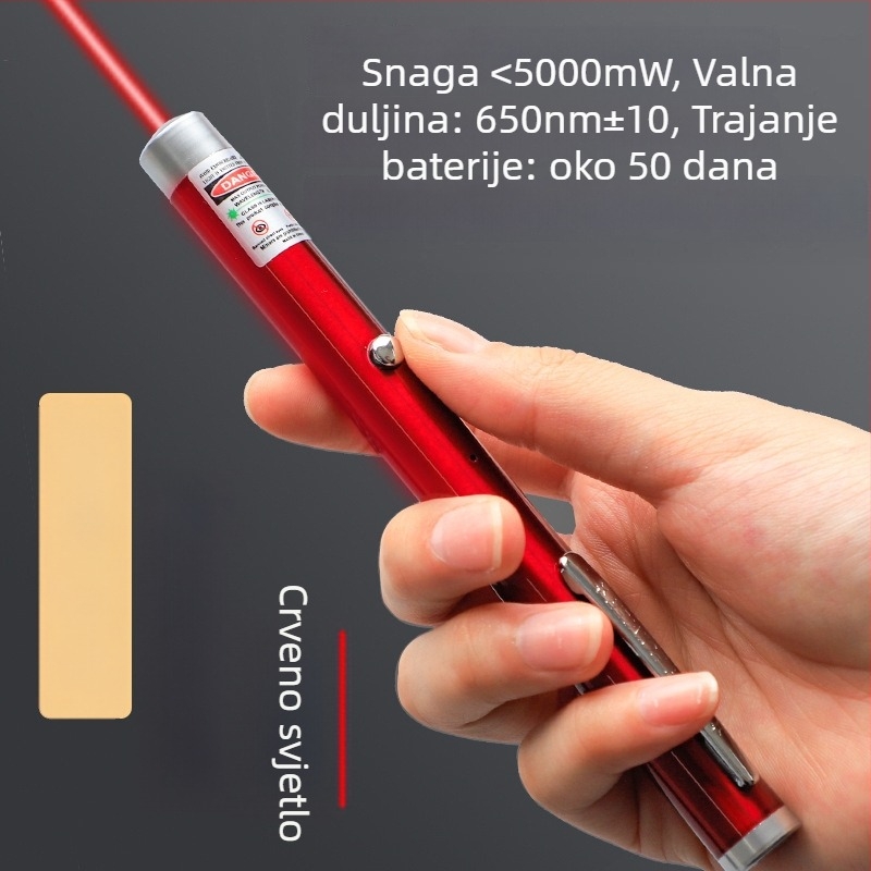 Laser pokazivač visoke snage i svjetiljka – dugi domet, IR punjenje
