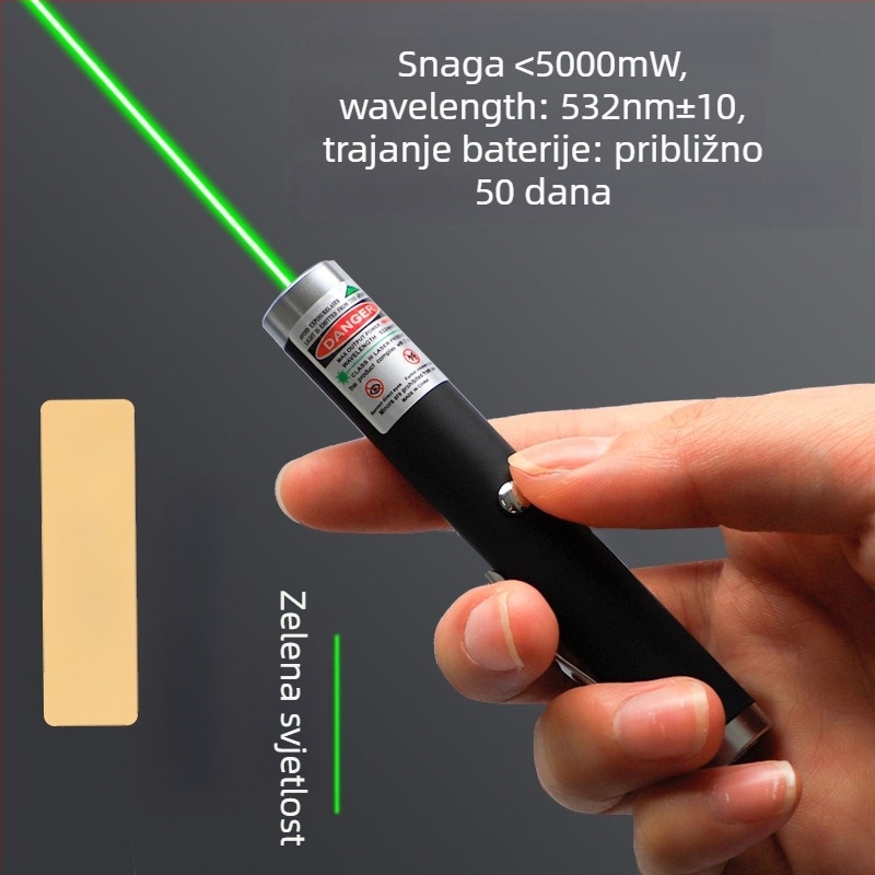 Laser pokazivač visoke snage i svjetiljka – dugi domet, IR punjenje
