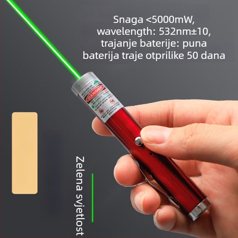 Laser pokazivač visoke snage i svjetiljka – dugi domet, IR punjenje