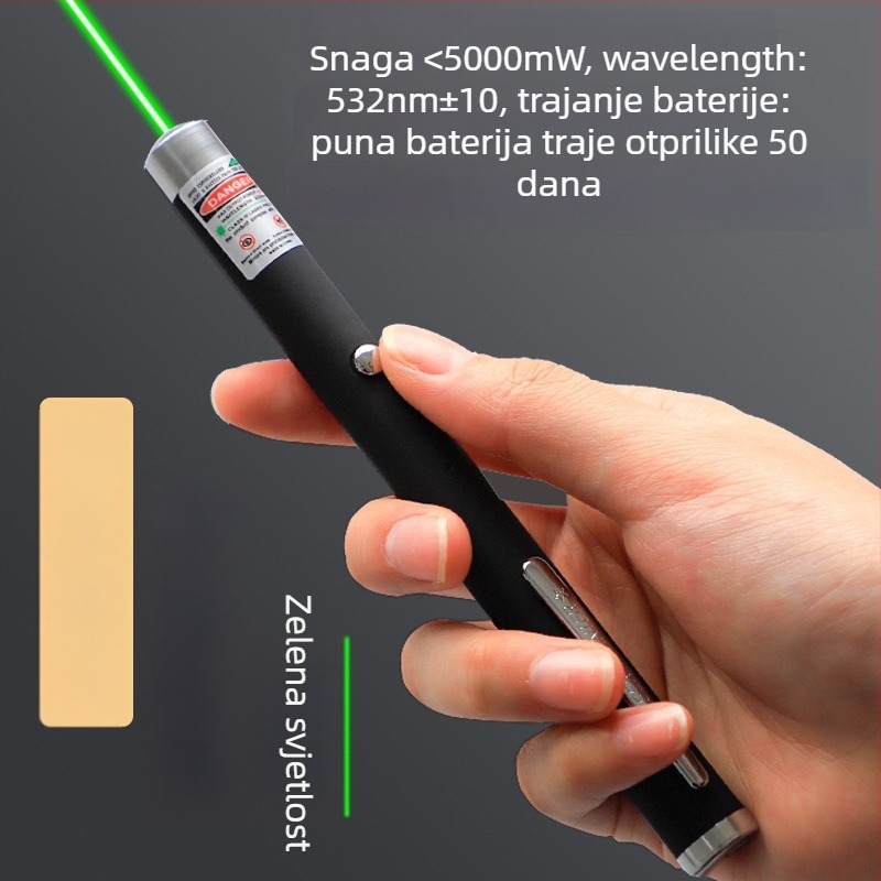 Laser pokazivač visoke snage i svjetiljka – dugi domet, IR punjenje