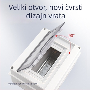 Plastična vodootporna kutija za razvodnike 2–24 kruga, površinska montaža, kućna električna kutija