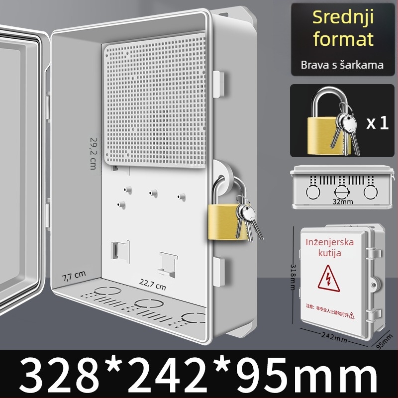 Vanjska plastična vodootporna električna kutija za distribuciju, brojilo i kutija za spojnice — industrijsko praćenje