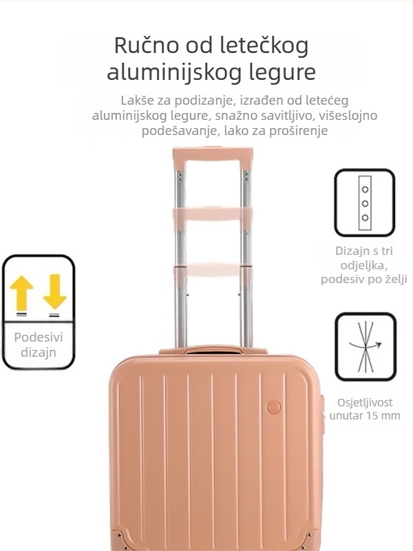 Unisex putni kovčeg, ABS+PC materijal, zatvaranje na zip, težina 2,5 kg, zaključavanje na kod