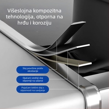 Aluminijska traka za rub s ugrađenom instalacijom, integrirani klip za spoj između ploče i kuhinjskog stola, brtveni rub kuhinjskog pulta, univerzalni tip, Universal marka