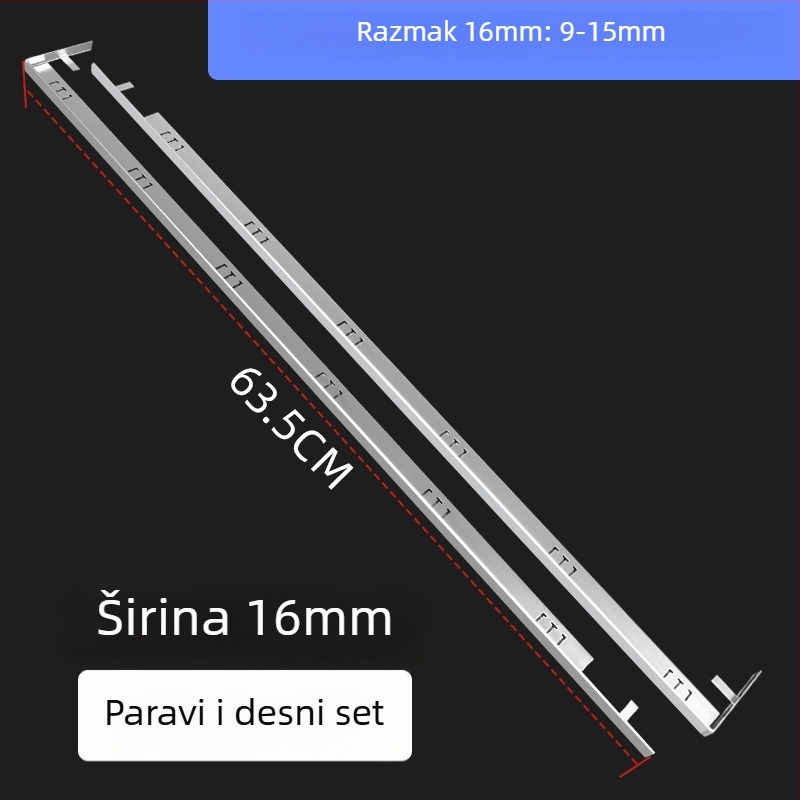 Aluminijska traka za rub s ugrađenom instalacijom, integrirani klip za spoj između ploče i kuhinjskog stola, brtveni rub kuhinjskog pulta, univerzalni tip, Universal marka