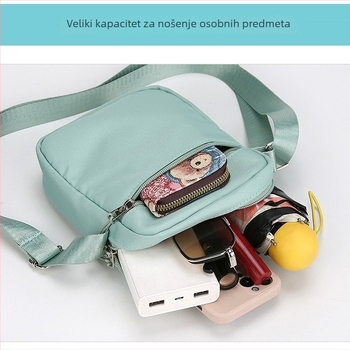 Unisex kvadratna torbica za ramena s otiskom kapibare, ultralak PVC, motiv anime crtani, dječji stil, prilagodljiva