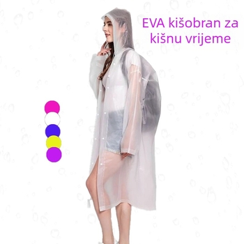 Kišni kaput EVA, debeli, jednodjelni dugački, za planinarenje na otvorenom, lagan i prenosiv