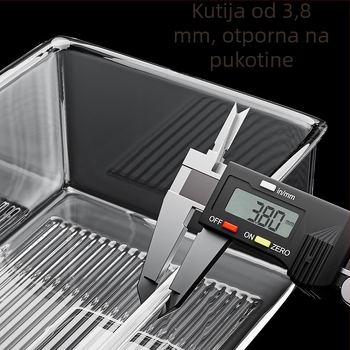 Kutija za skladištenje u hladnjaku od PET plastike, hrana-kvaliteta, bez poklopca, za zamrzavanje i hlađenje, mogućnost tiskanja logotipa