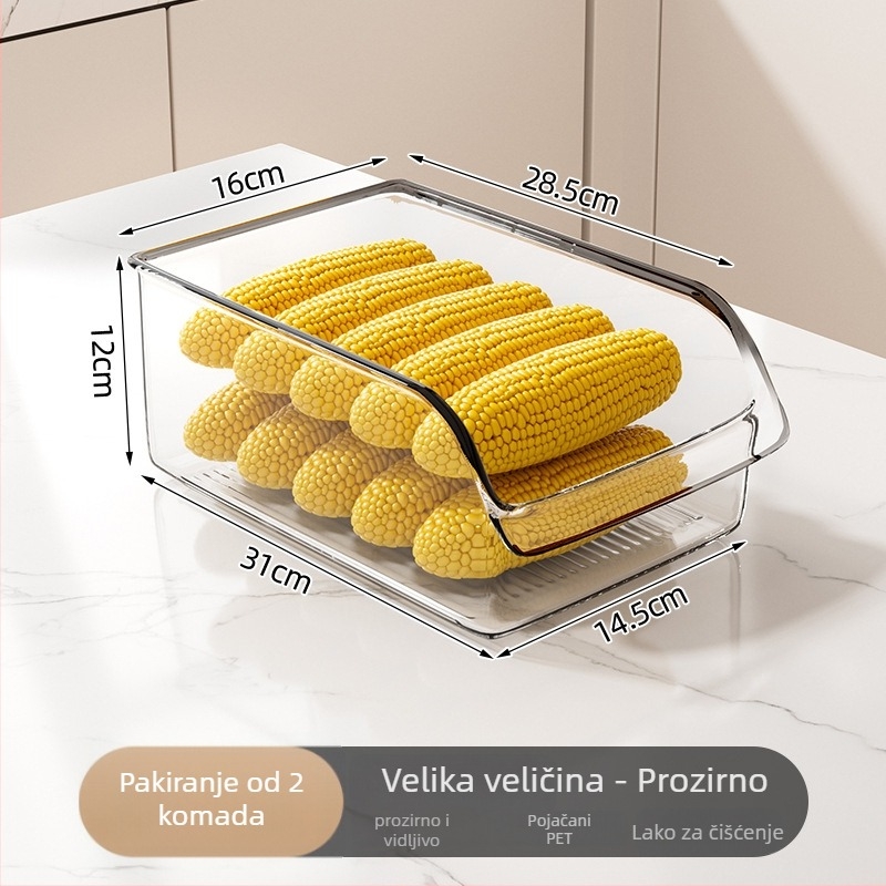 Kutija za skladištenje u hladnjaku od PET plastike, hrana-kvaliteta, bez poklopca, za zamrzavanje i hlađenje, mogućnost tiskanja logotipa