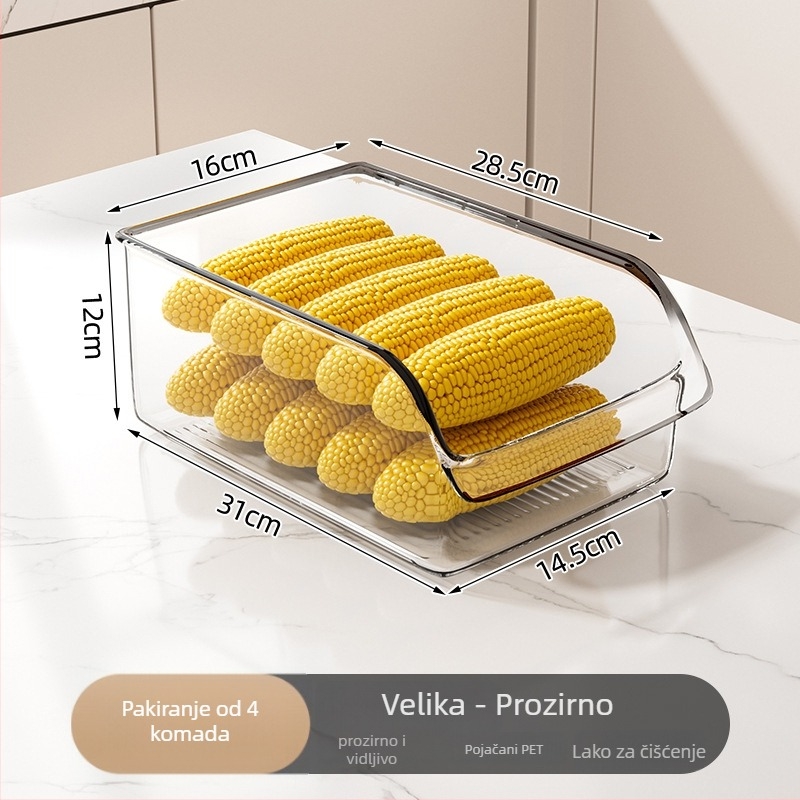 Kutija za skladištenje u hladnjaku od PET plastike, hrana-kvaliteta, bez poklopca, za zamrzavanje i hlađenje, mogućnost tiskanja logotipa