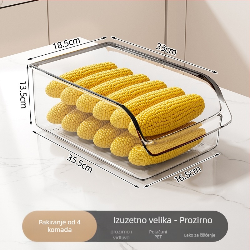 Kutija za skladištenje u hladnjaku od PET plastike, hrana-kvaliteta, bez poklopca, za zamrzavanje i hlađenje, mogućnost tiskanja logotipa