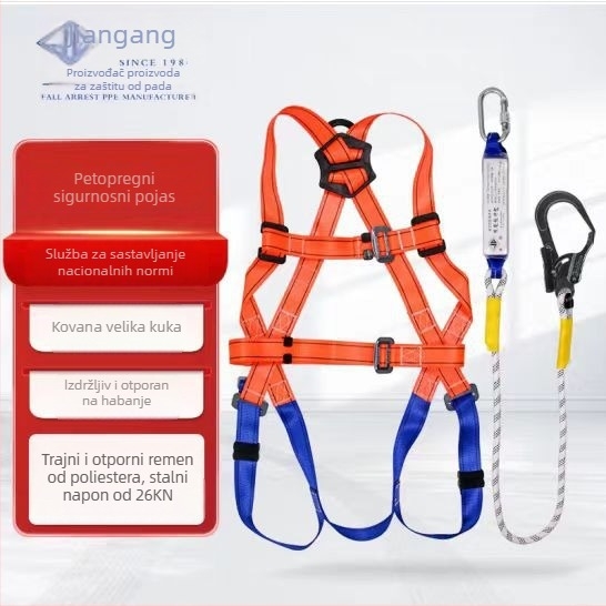 Jiangang petočlni sigurnosni pojas, puni tjelesni postroj za rad na visini, modeli 680104, 680802, 680806