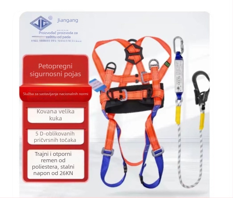 Jiangang petočlni sigurnosni pojas, puni tjelesni postroj za rad na visini, modeli 680104, 680802, 680806