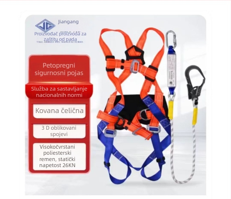 Jiangang petočlni sigurnosni pojas, puni tjelesni postroj za rad na visini, modeli 680104, 680802, 680806