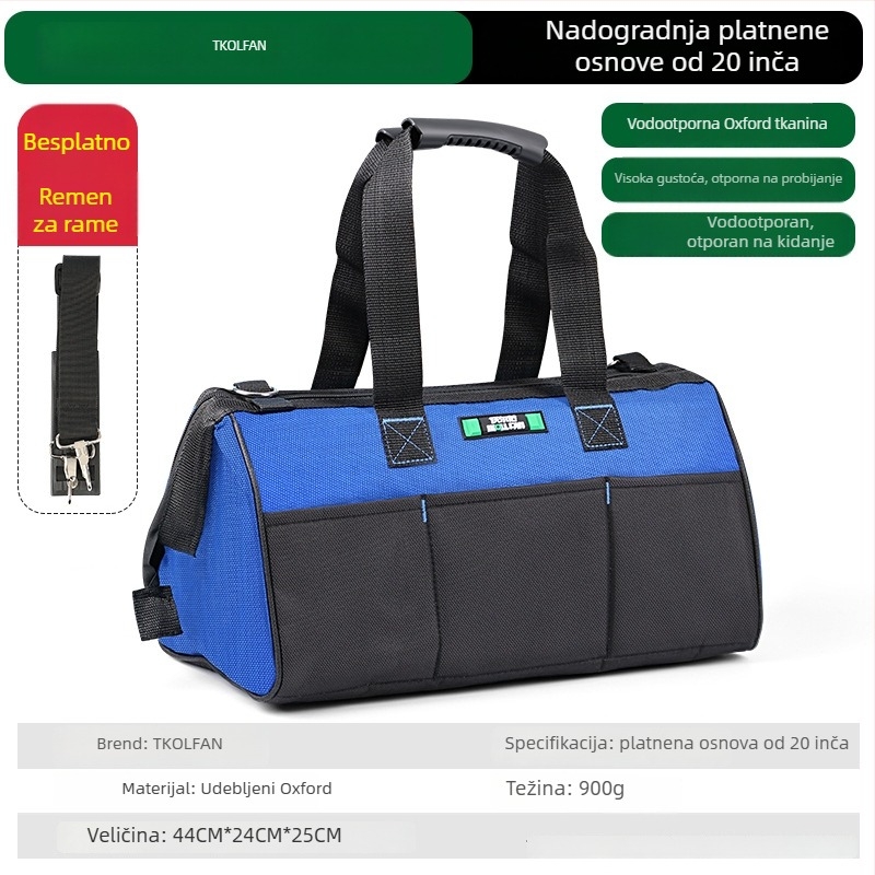Volvan Prijenosna torba za alat, torba za električara, sveobuhvatni hardverski paket
