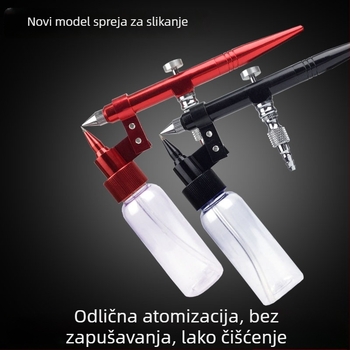 Električni sprej pištolj set, Great Craftsman; anodizirano aluminijsko tijelo; maksimalni tlak 18-22; optimalna udaljenost prskanja 100-200; kapacitet 50cc